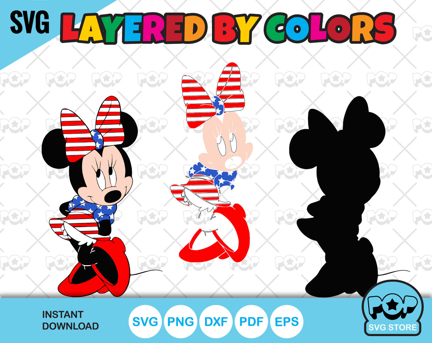Mickey and Friends 4th of July clipart bundle, Disney Fourth Of July svg for Cricut / Silhouette, Independence Day png