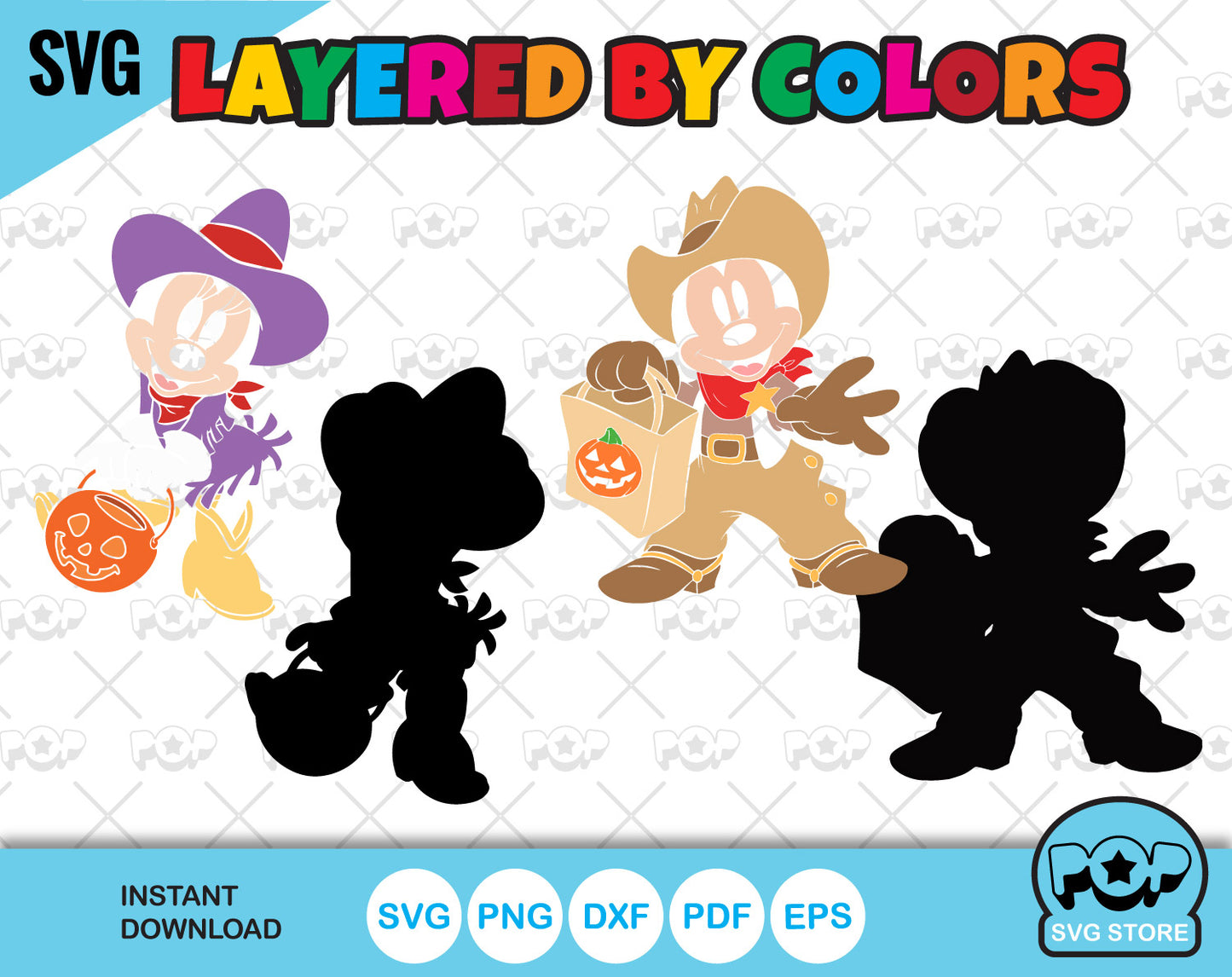 Disney Halloween 100 cliparts bundle, SVG cut files for Cricut / Silhouette, Disney Halloween png