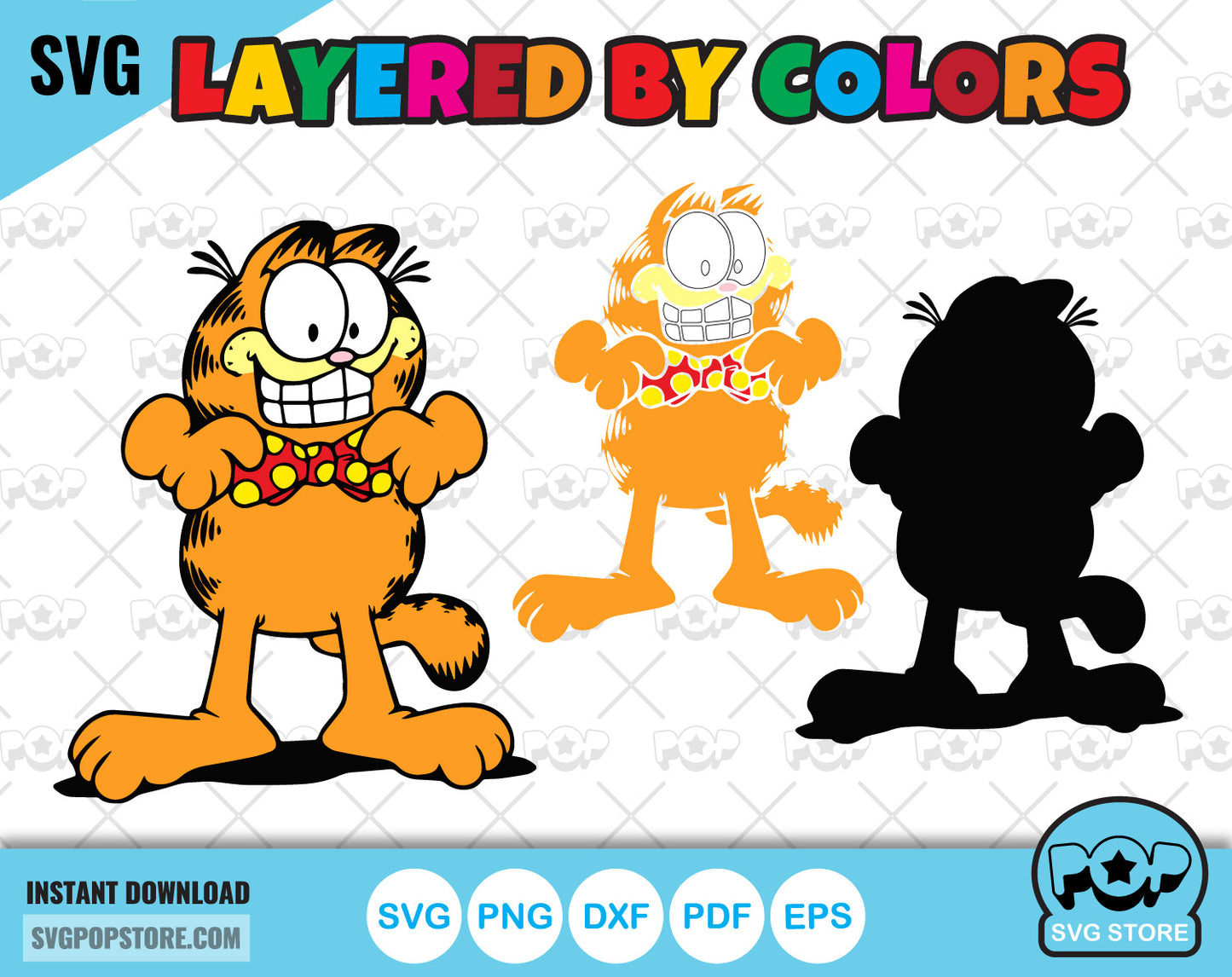 Garfield clipart bundle, Garfield SVG cut files for Cricut / Silhouette, Garfield PNG