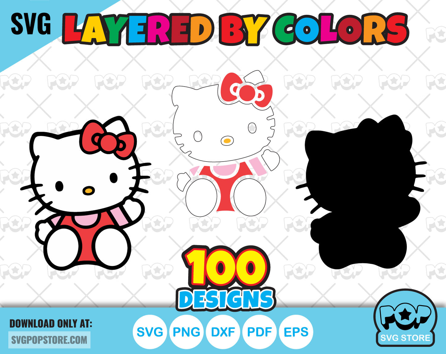 Hello Kitty BIG BUNDLE 500 files, Hello Kitty svg cut files for Cricut / Silhouette, Hello Kitty png