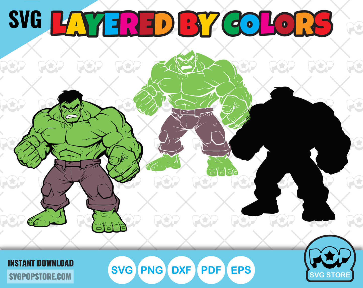 Hulk clipart bundle, Hulk SVG cut files for Cricut / Silhouette, The Incredible Hulk PNG