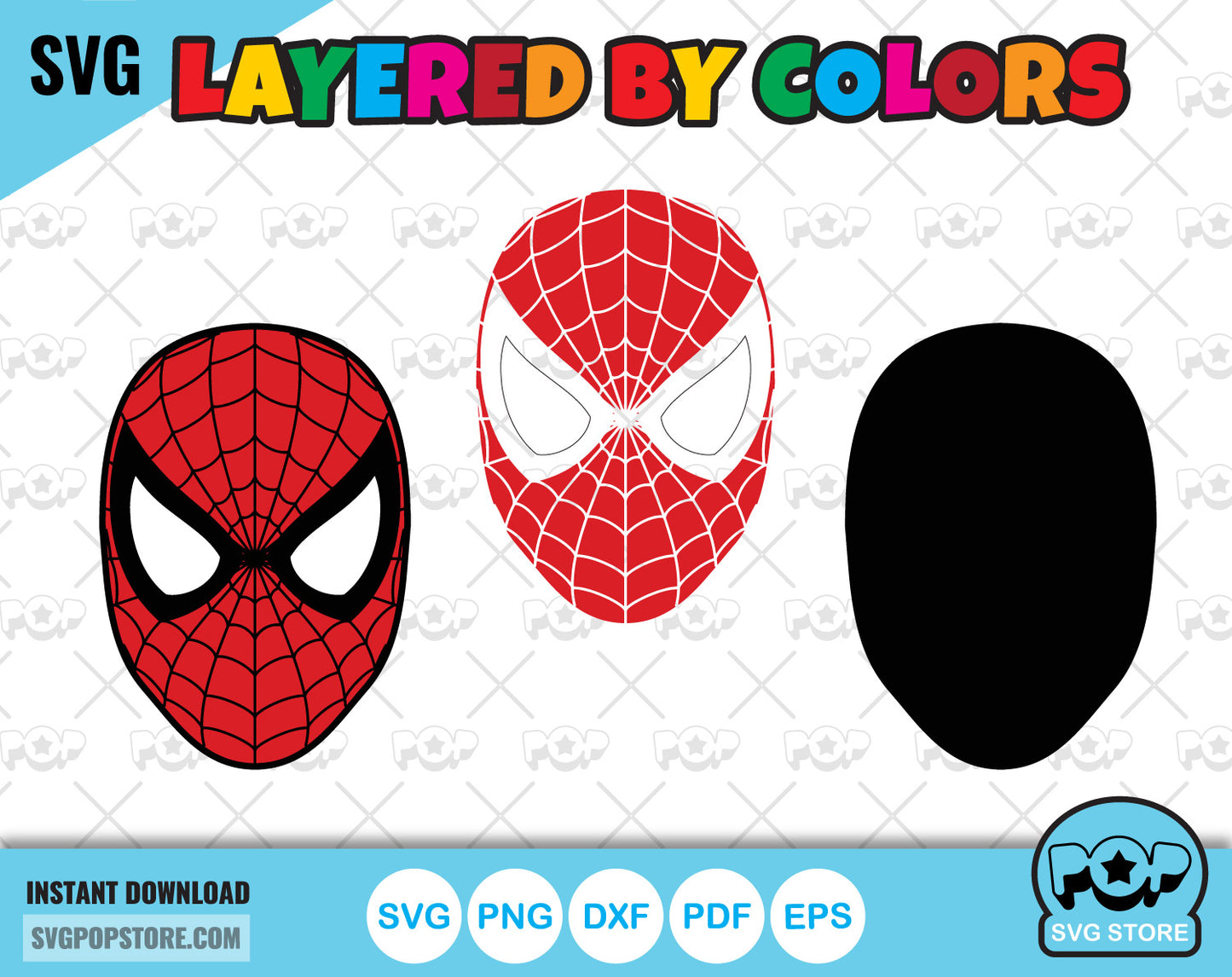 Spider-Man clipart set, Spiderman SVG cut files for Cricut / Silhouette, Superhero Spider-man PNG