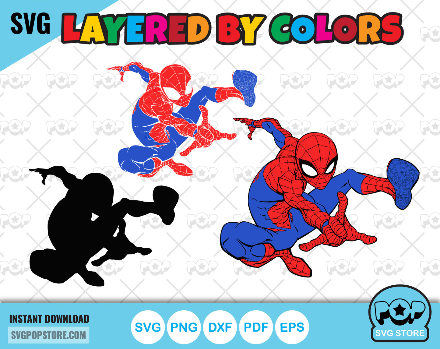 Spider-Man clipart bundle + alphabet, Spiderman SVG cut files for Cricut / Silhouette, Superhero Spider-man PNG