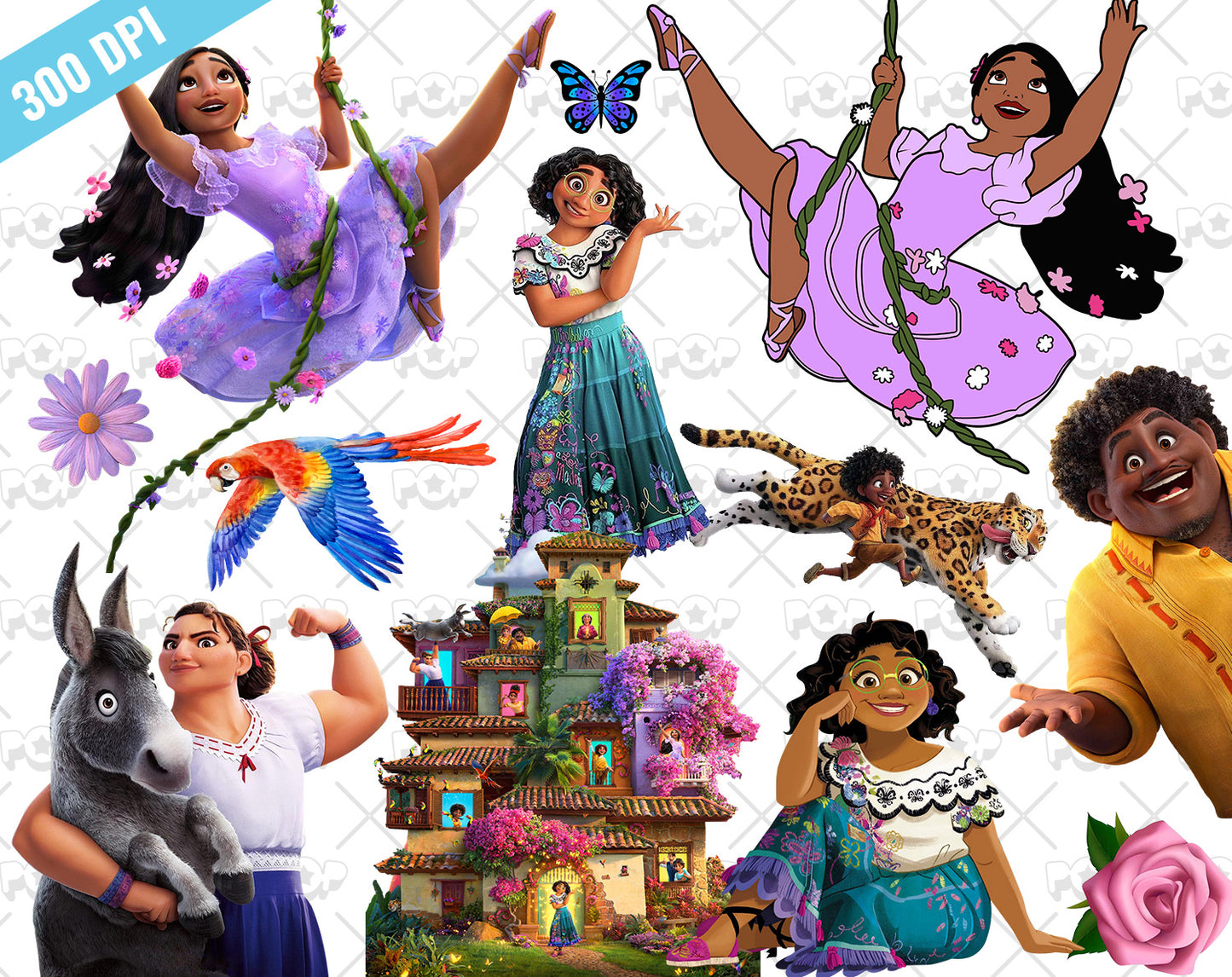 Disney Encanto clipart PNG, transparent PNG, designs for decoration / sublimation, instant download