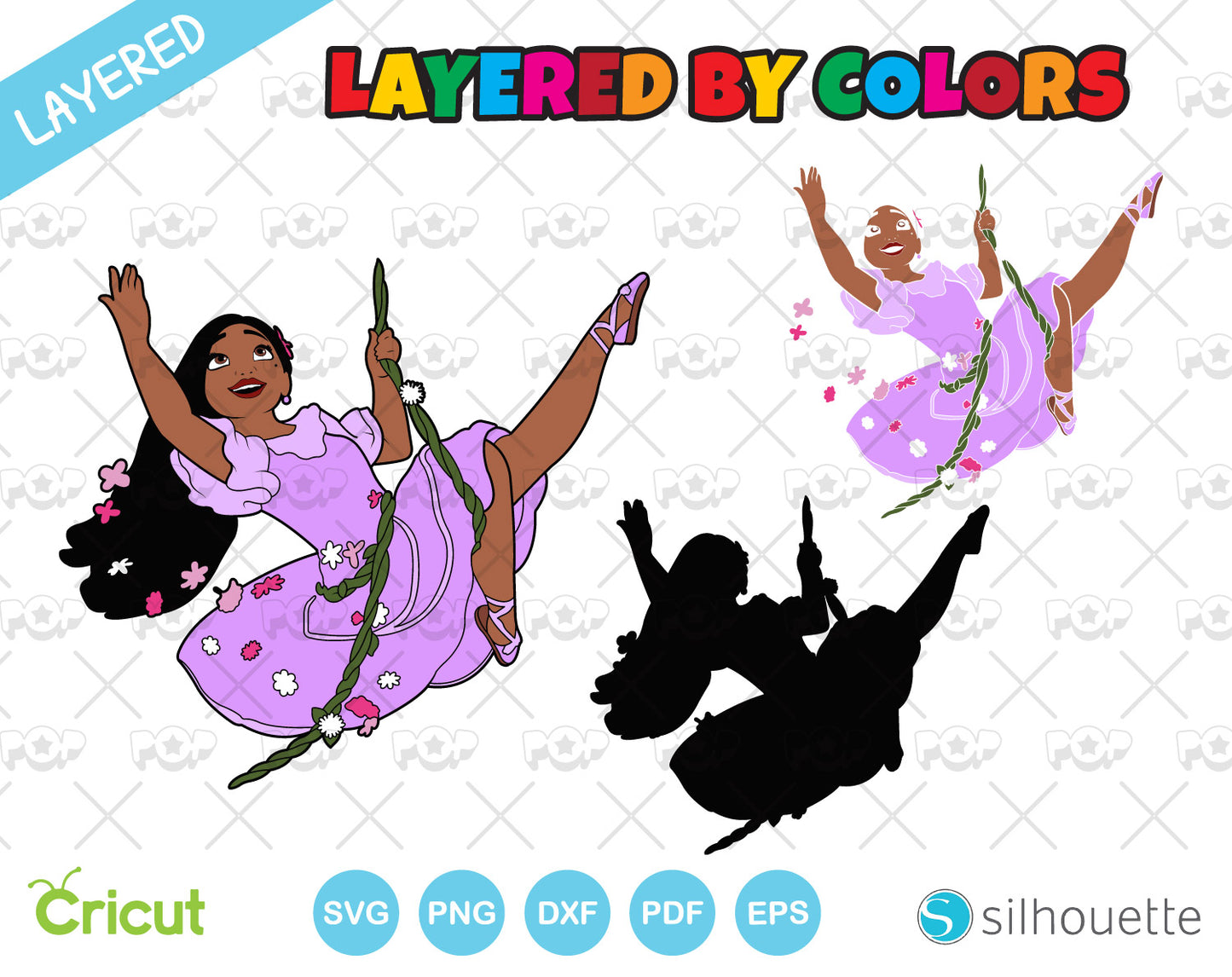 Disney Encanto - Isabela clipart set, SVG cut files for Cricut Silhouette, PNG DXF, instant download