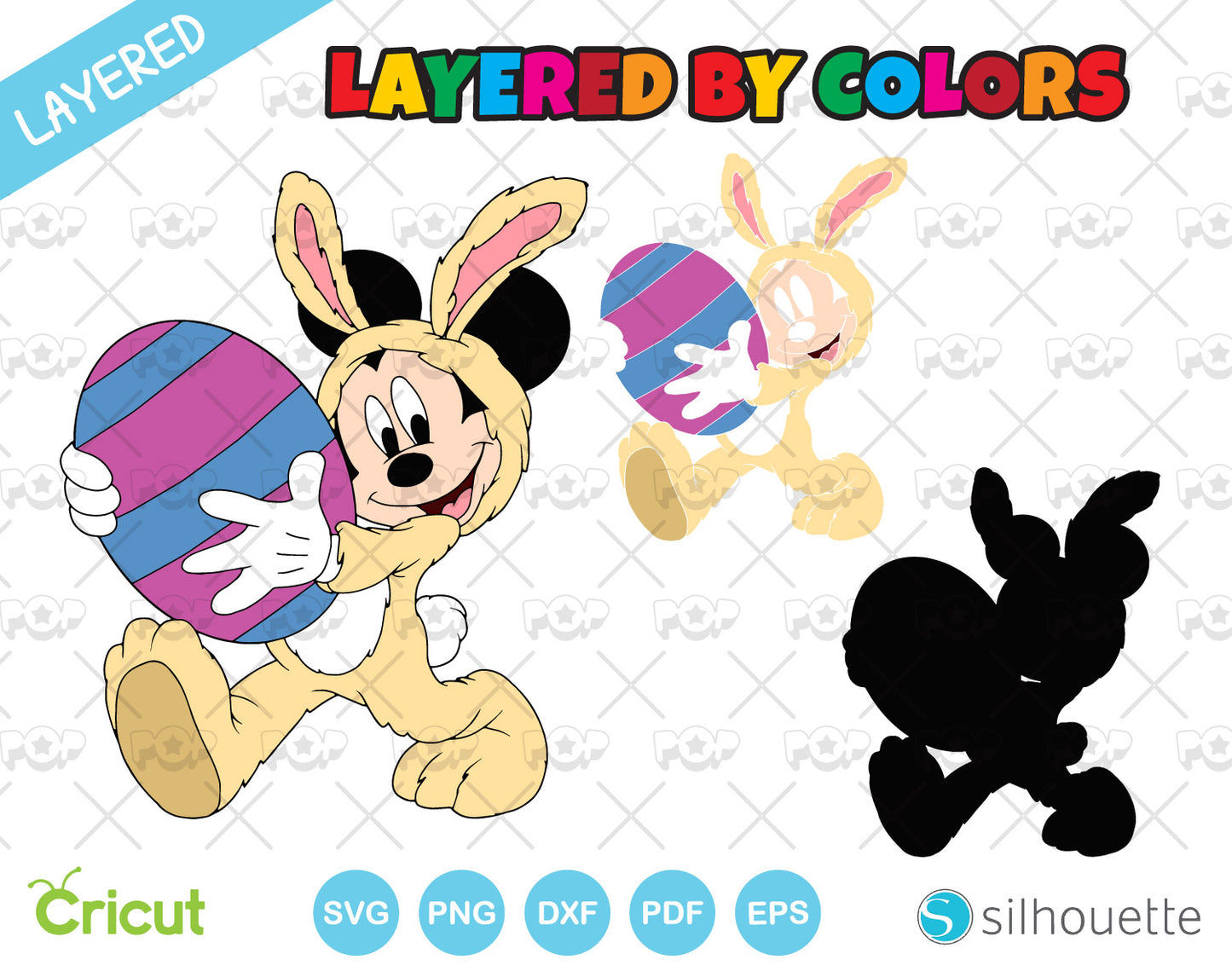 Mickey and Friends Easter clipart set, Disney Easter SVG cut files for Cricut / Silhouette, instant download