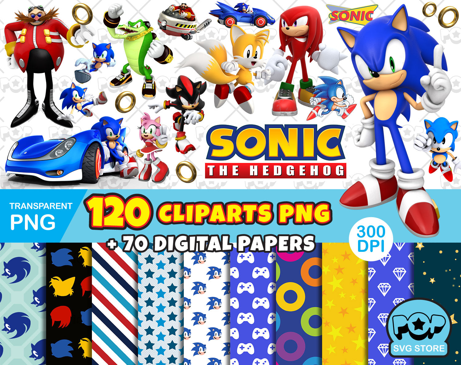 Sonic the Hedgehog Svg Png Clipart Instant Digital (Download Now) 
