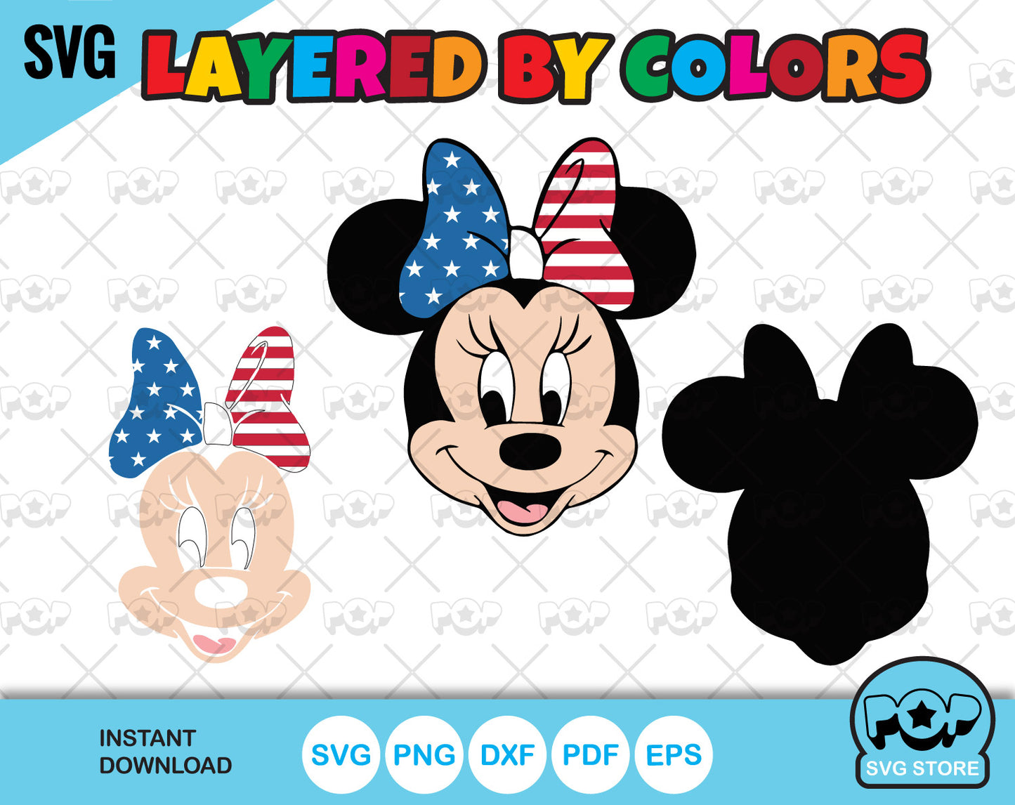 Mickey and Friends 4th of July clipart set, Disney Fourth Of July svg for Cricut / Silhouette, Independence Day png