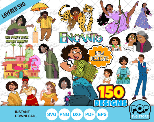 Disney Encanto 150 cliparts bundle, SVG cut files for Cricut / Silhouette, instant download