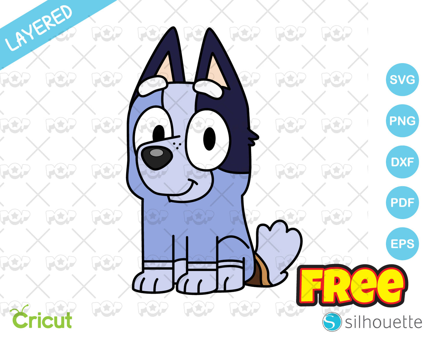 FREE Bluey clipart, Free Bluey dog SVG cut files for cricut silhouette, SVG, PNG, DXF, instant download