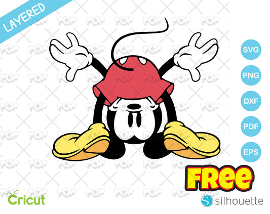 FREE Mickey clipart, Free Disney SVG cut file for cricut silhouette, SVG, PNG, DXF, instant download