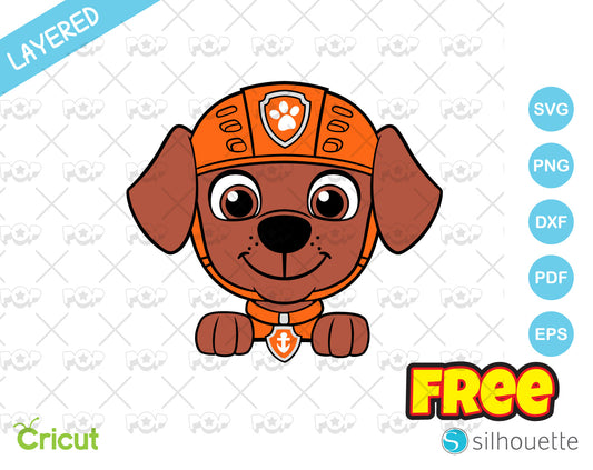 FREE Paw Patrol clipart, Free SVG cut file for cricut silhouette, SVG, PNG, DXF, instant download
