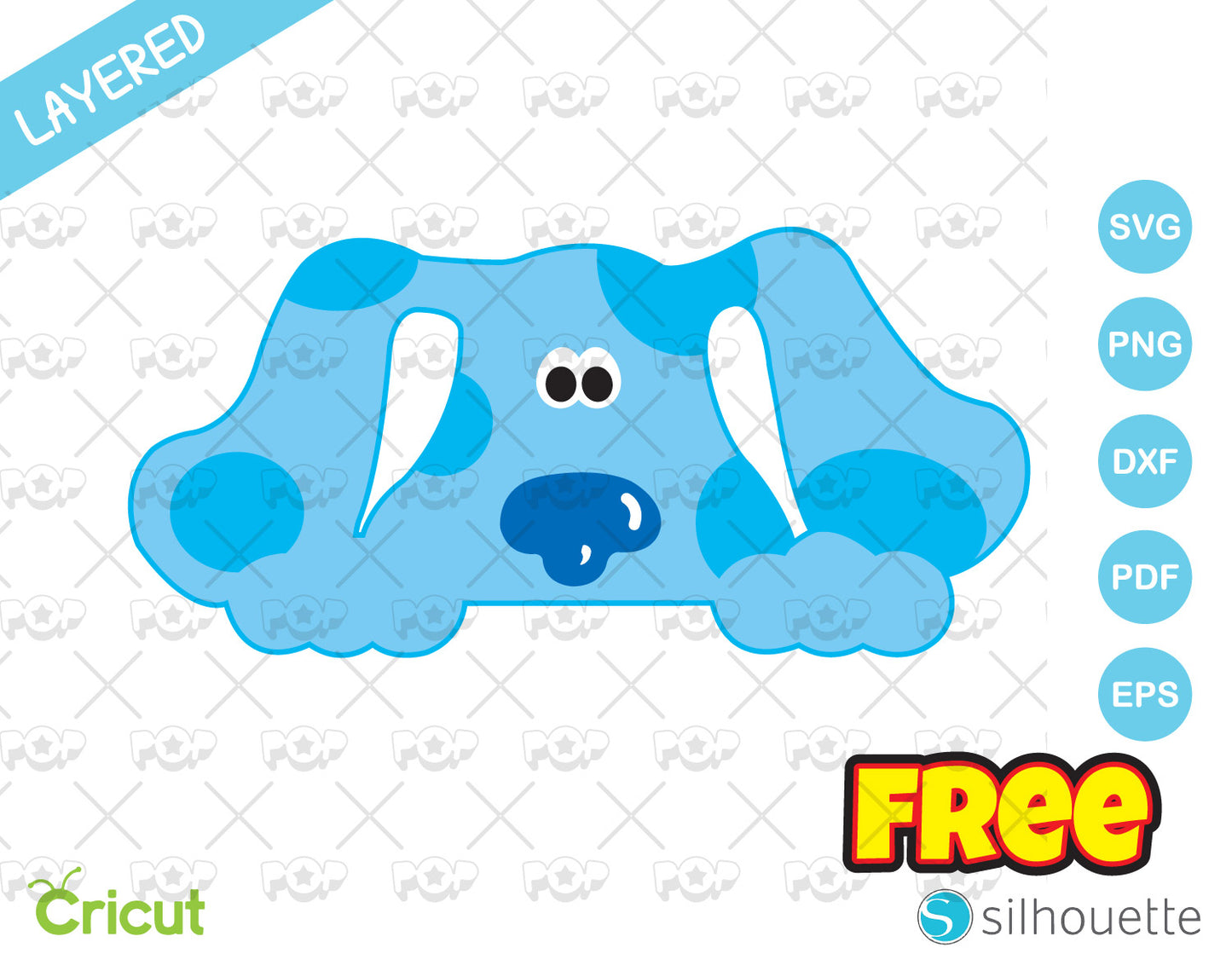 FREE Blue's Clues clipart, SVG cut file for Cricut / Silhouette, SVG PNG DXF, instant download