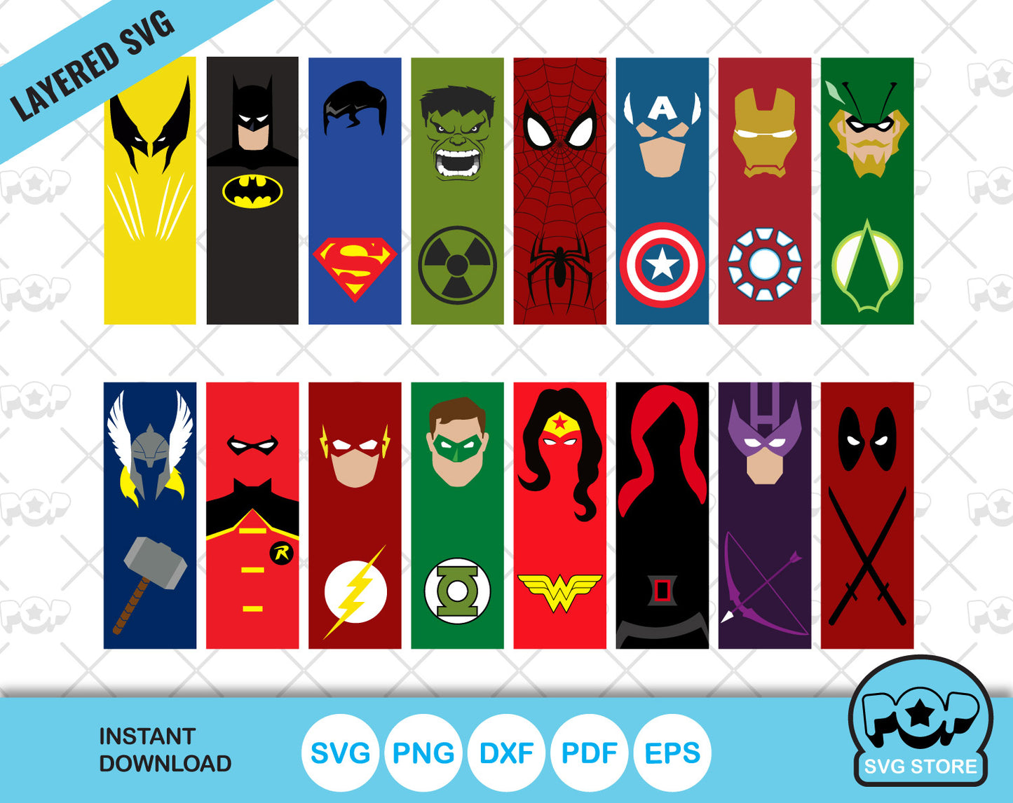 Superhero minimalist posters svg, Superhero posters svg bundle, Super Heroes SVG cutting files for cricut silhouette, PNG, DXF, instant DOWNLOAD