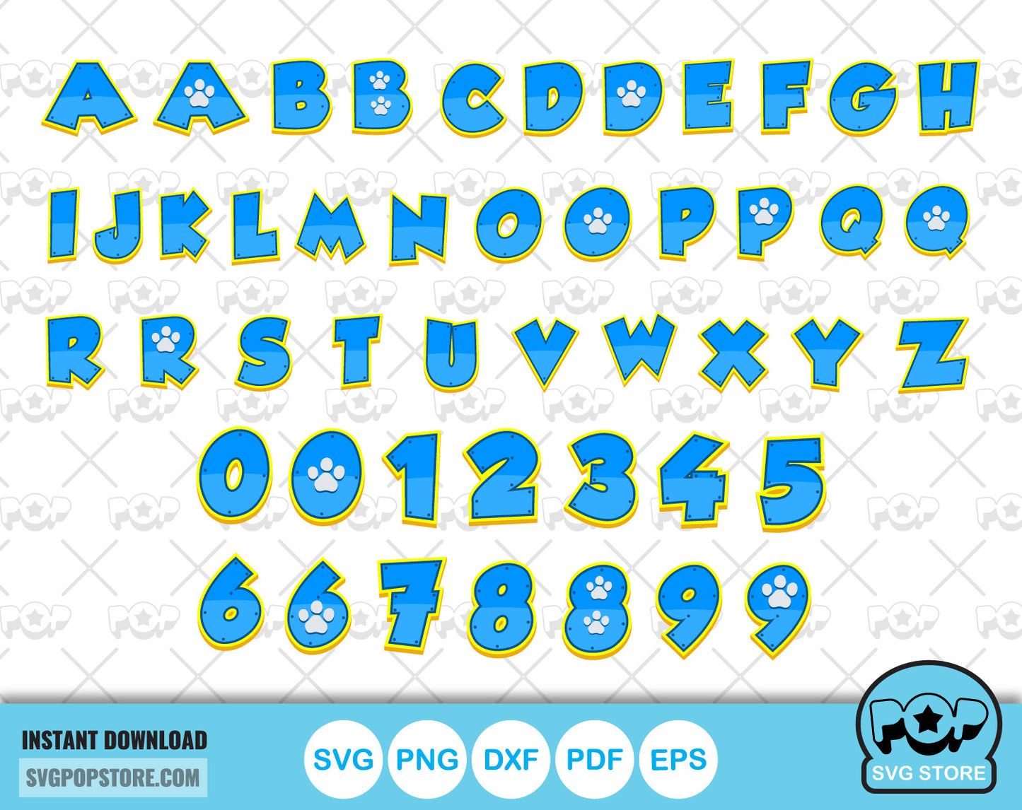 Paw Patrol 100 cliparts bundle, SVG cut files for Cricut / Silhouette, SVG, PNG, DXF N1