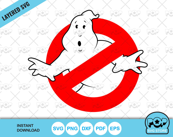 Ghostbusters logo clipart, SVG cutting file for cricut silhouette ...