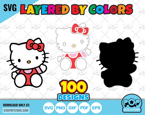 Hello Kitty BIG BUNDLE 500 files, Hello Kitty svg cut files for Cricut ...
