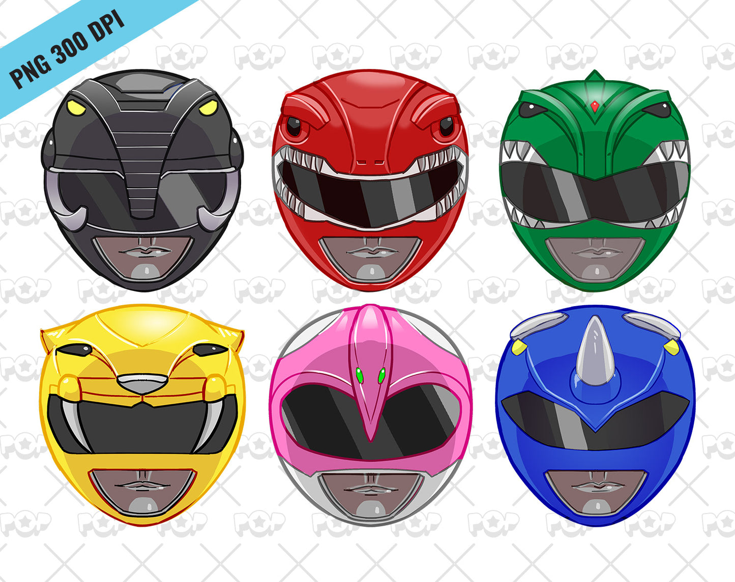 Power Rangers 100 cliparts bundle + digital papers, transparent PNG, designs for decoration / sublimation N2
