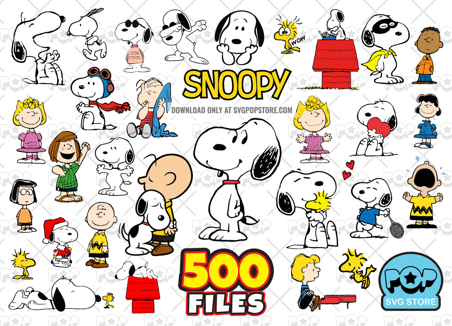 Snoopy and Peanuts BIG BUNDLE 500 files, Snoopy svg cut files for Cricut / Silhouette, Snoopy and Peanuts png N1