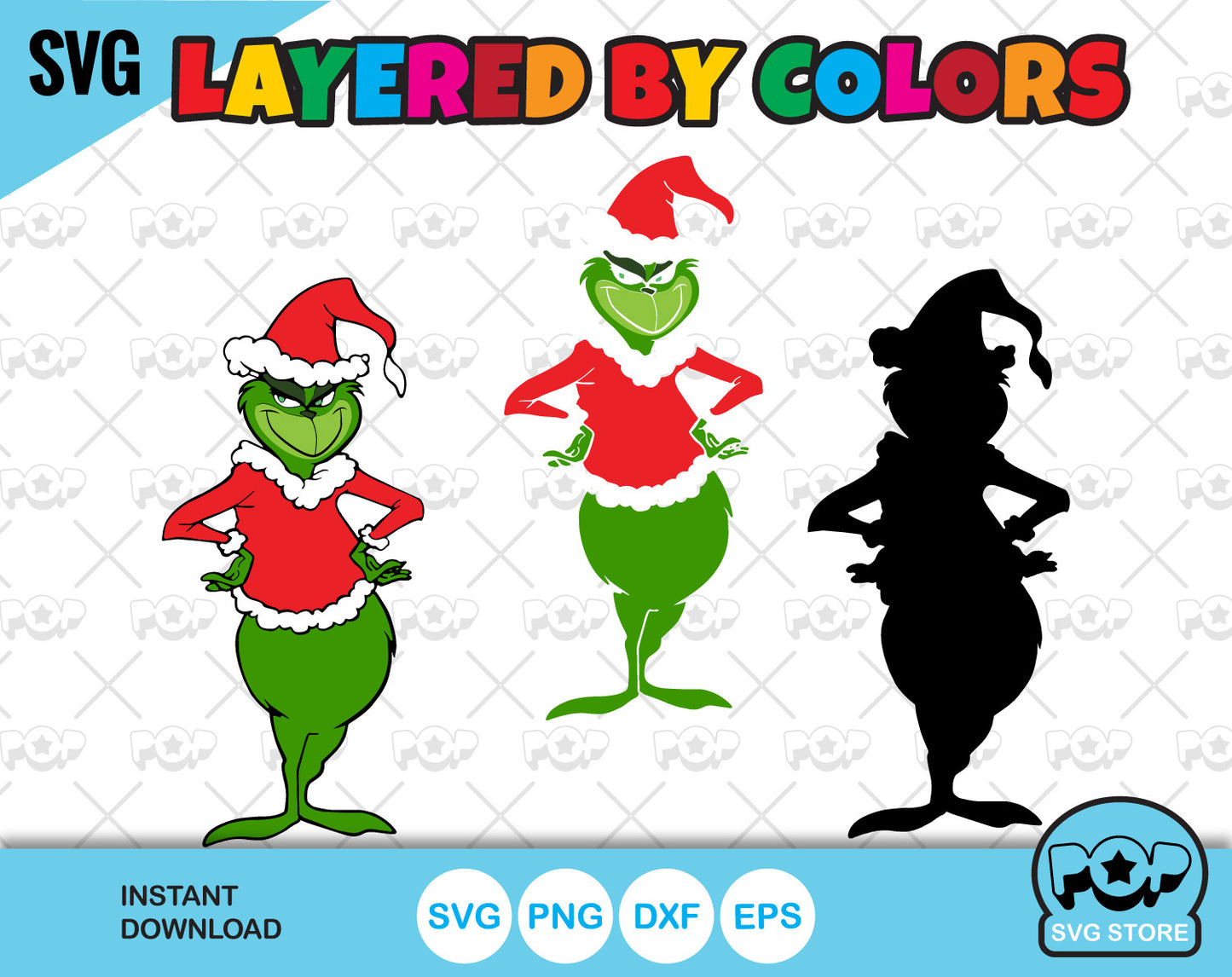 The Grinch 500+ cliparts bundle, Grinch Christmas SVG cut files for Cricut / Silhouette, Christmas cliparts, instant download