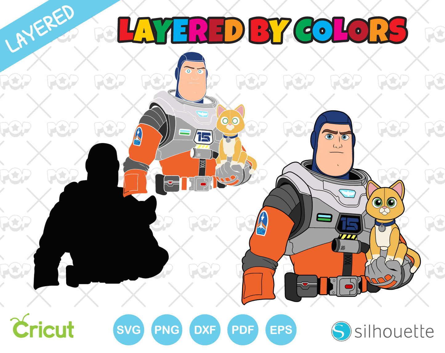 Lightyear clipart set, SVG cut files for Cricut / Silhouette, Buzz Lightyear SVG, Instant Download
