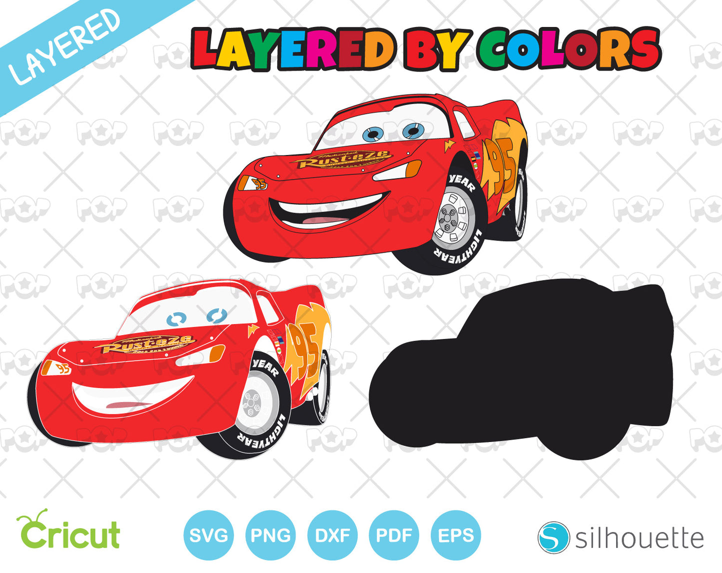 Cars clipart bundle, Disney Cars SVG cut files for Cricut / Silhouette, PNG DXF, instant download