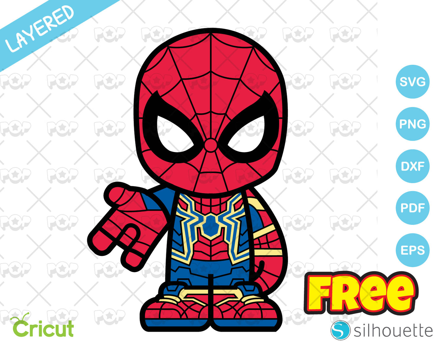 FREE Spiderman clipart, Free Marvel SVG cut file for cricut silhouette, SVG, PNG, DXF, instant download