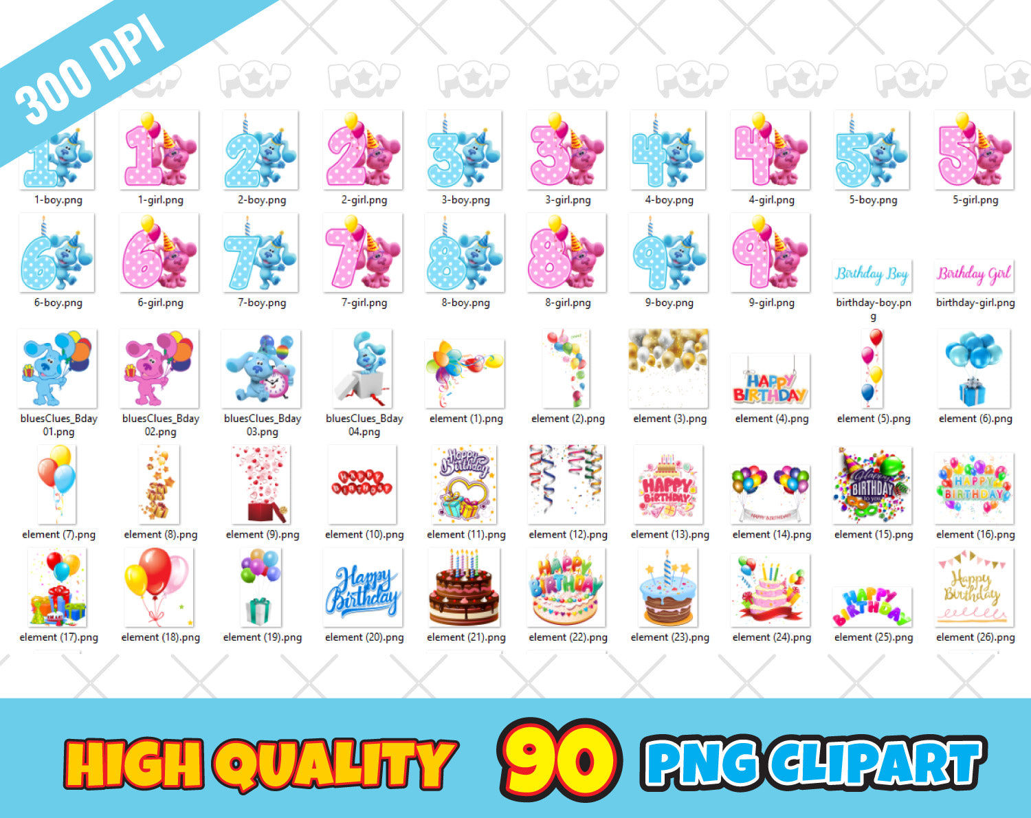 blue-s-clues-birthday-clipart-png-cut-files-for-cricut-silhouette-instant-download-svgpopstore for Free Blues Clues Birthday Printables Blue's Clues Birthday Clipart, PNG cut files for cricut silhouette, instant download – svgpopstore for Free Blues Clues Birthday Printables