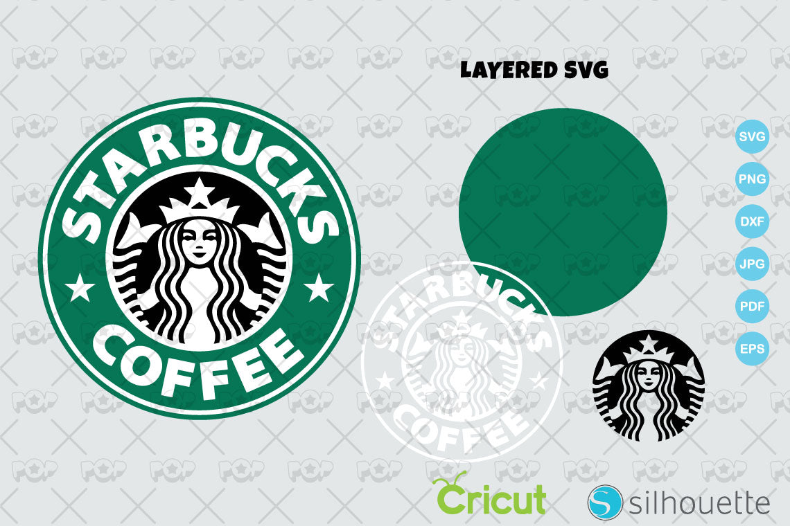 Starbucks Coffee clipart, Starbucks Logo SVG clipart, SVG cut files for cricut silhouette, SVG, PNG, DXF, instant download
