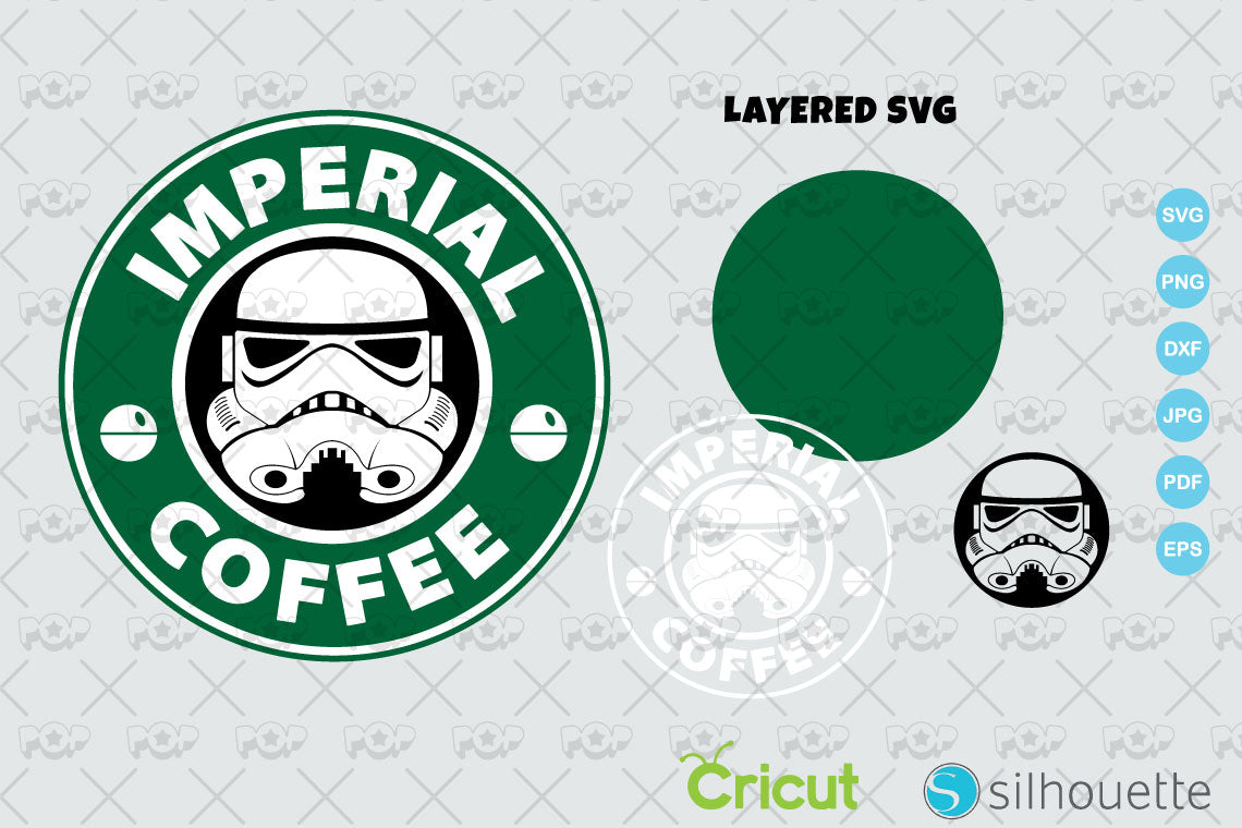 Starbucks Stormtrooper clipart, Star Wars Coffee clipart, Starbucks Star Wars SVG cut files for cricut silhouette, SVG, PNG, DXF, instant download