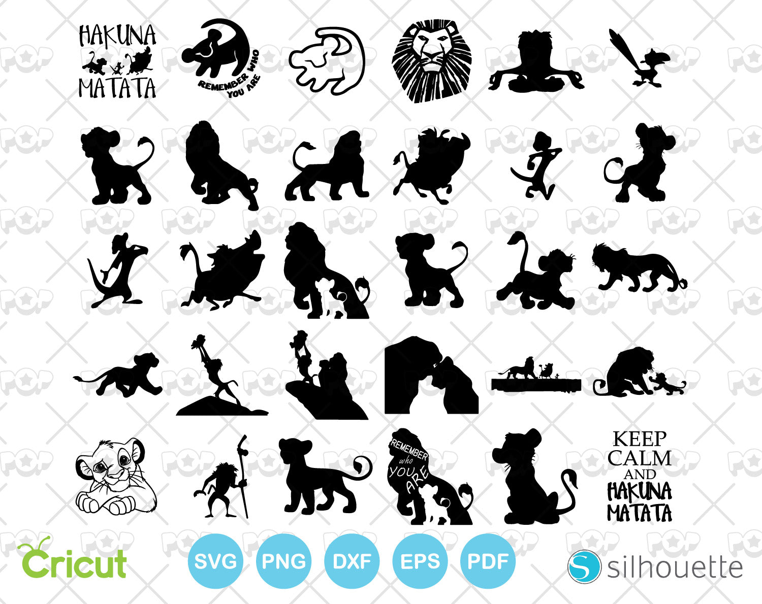 The Lion King 55 cliparts bundle, Disney Lion King SVG cutting files ...