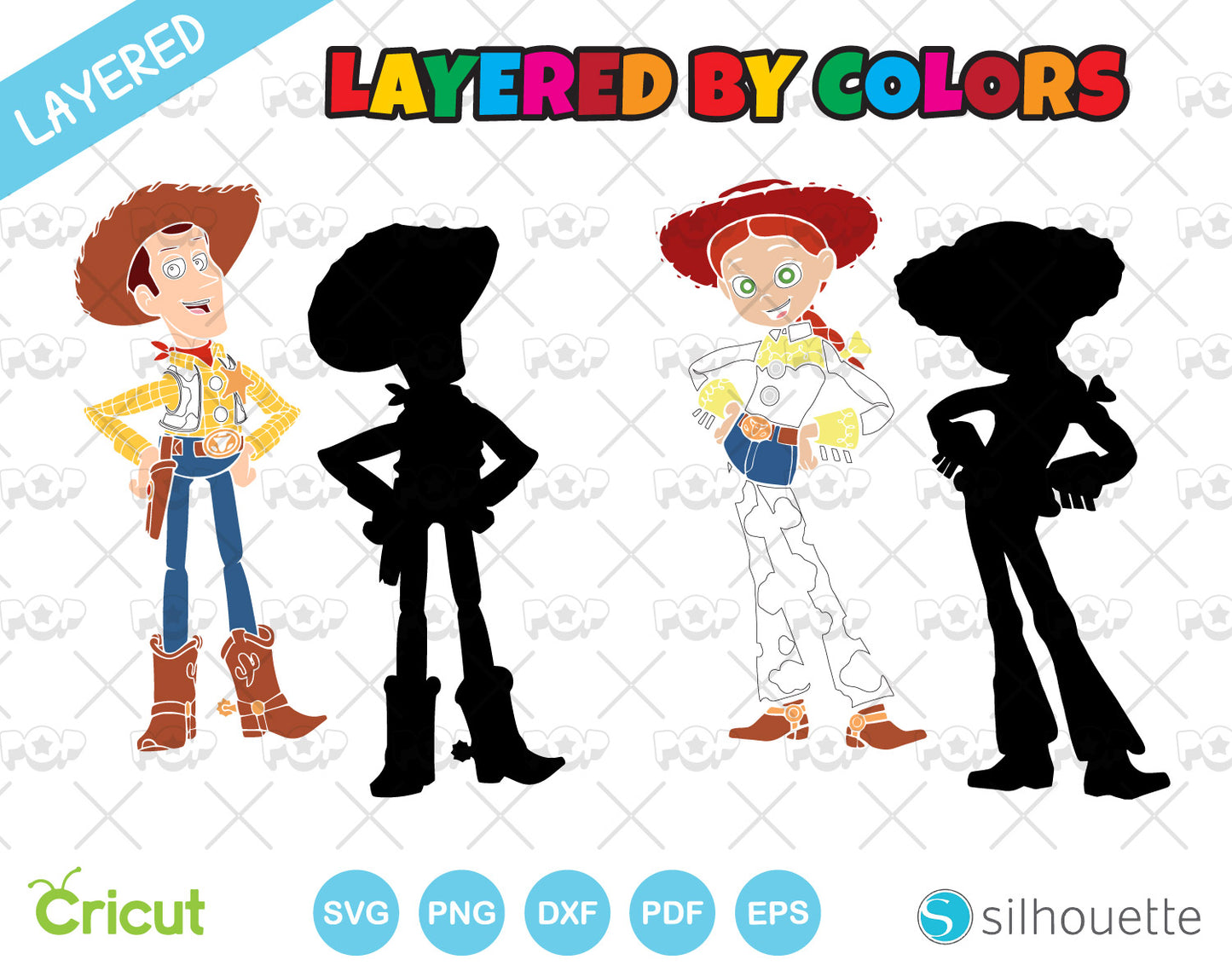 Toy Story clipart set, Toy Story SVG cut files for Cricut / Silhouette, PNG, DXF, instant download